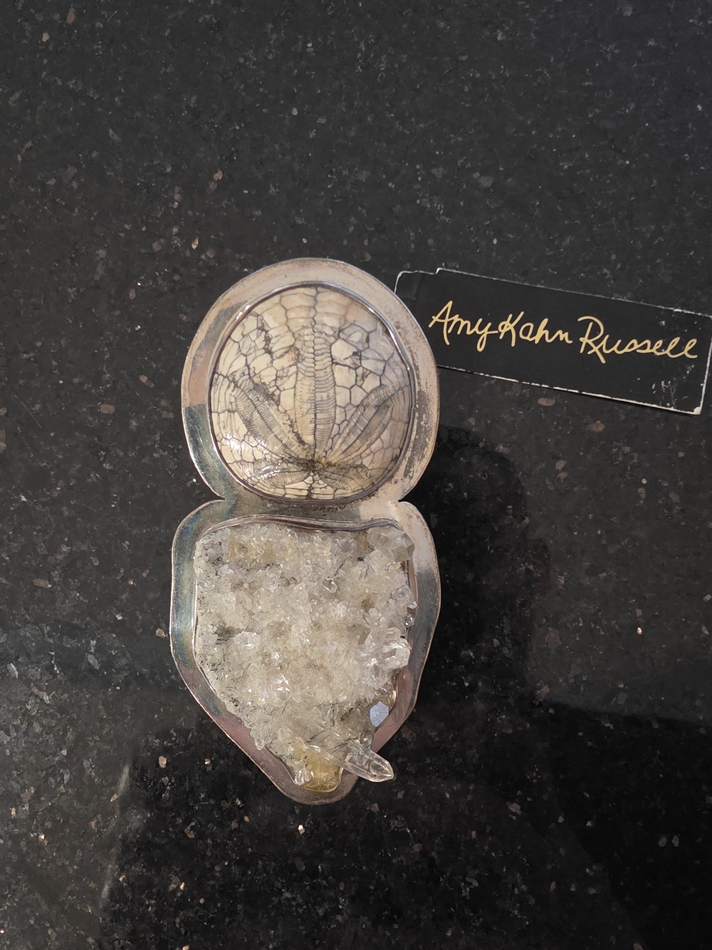 Amy Kahn Russell Silver Shell & Crystal Trinket Box